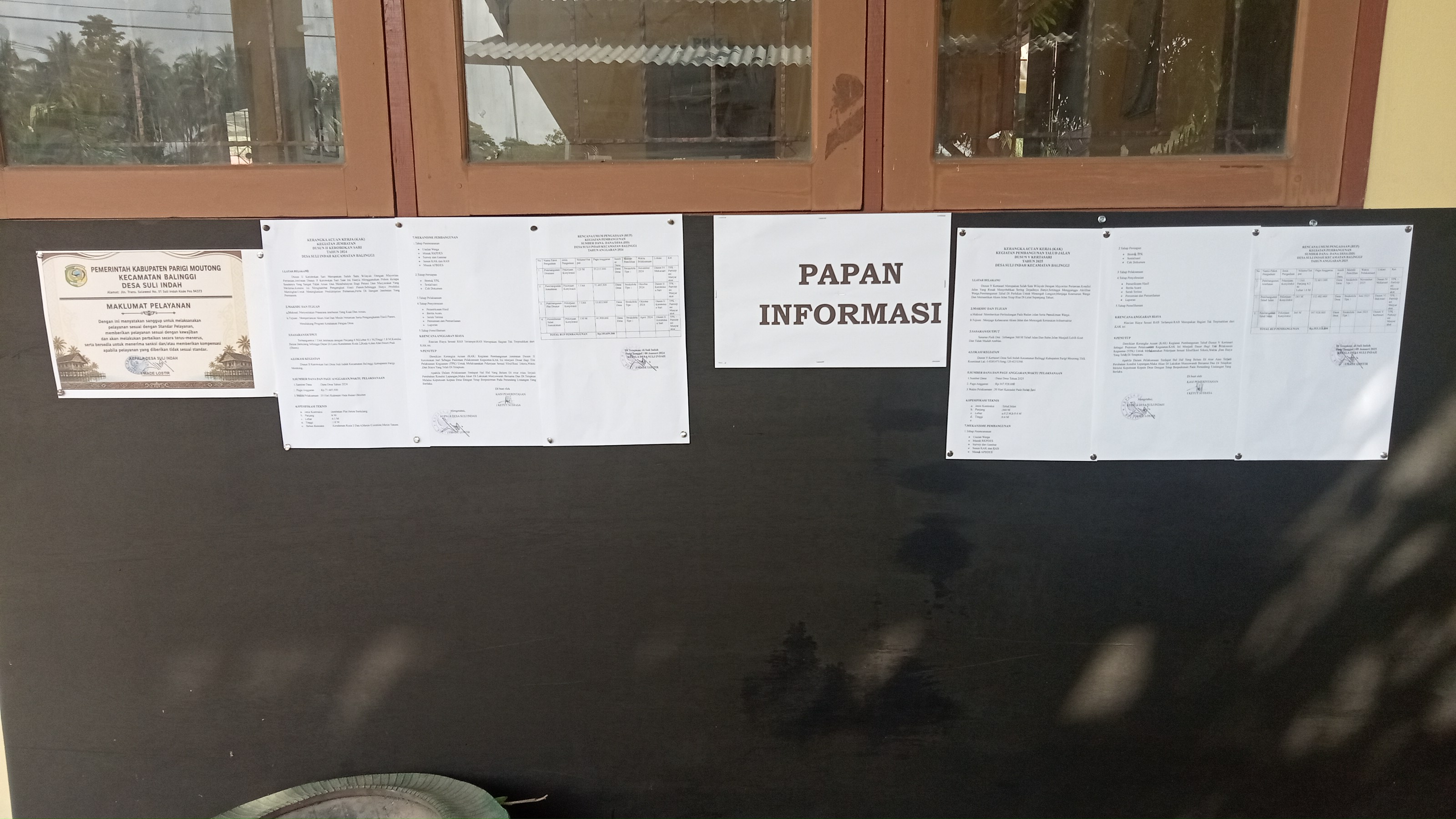 Papan Informasi Desa Suli Indah